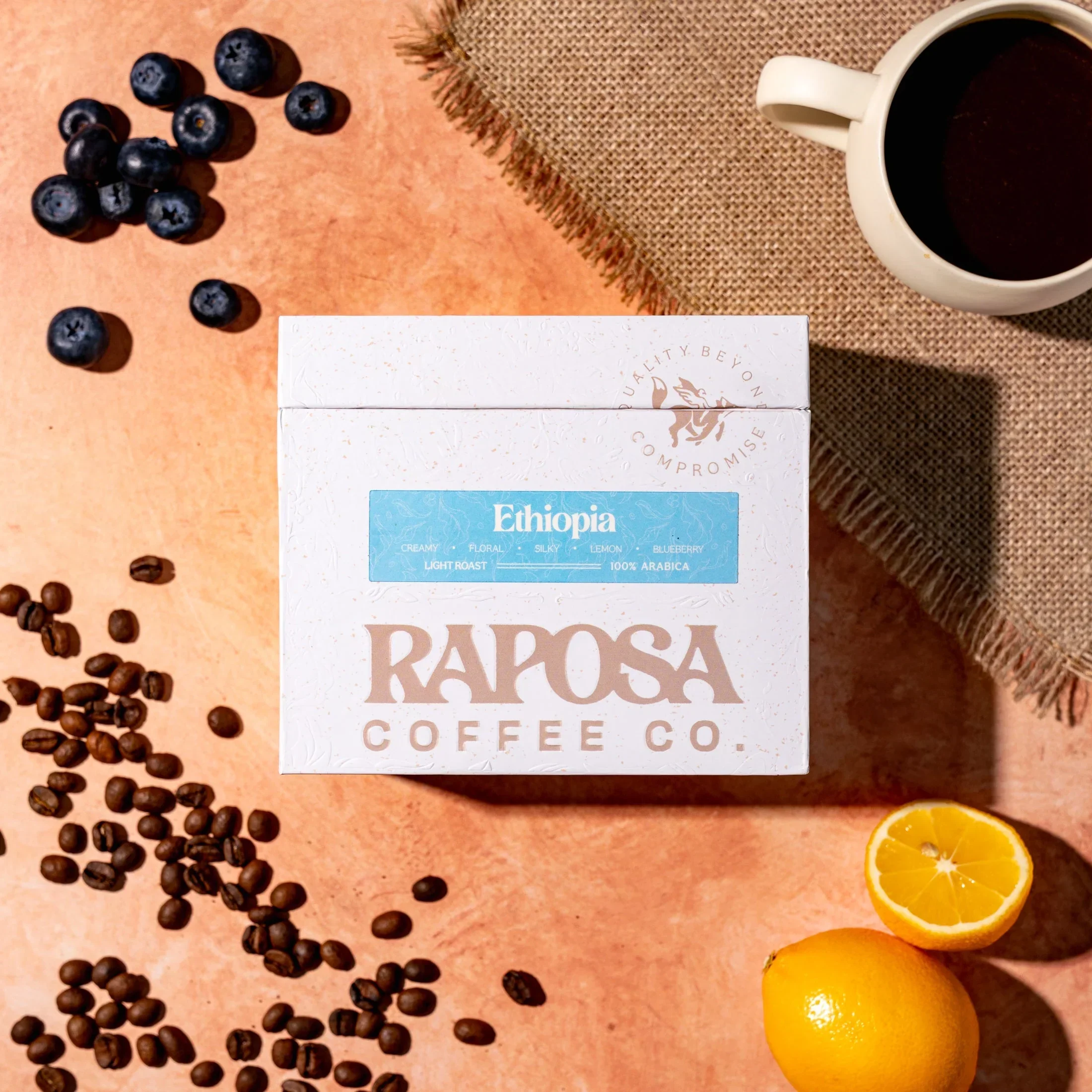 Ethiopia: Light Roast Specialty Whole Roasted Coffee Beans (250g)